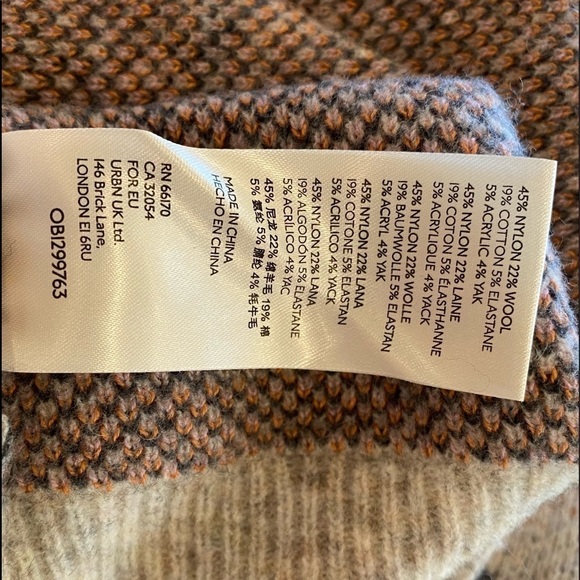 ANTHROPOLOGIE Emmy Cowl Neck Wool Blend Leopard Print Tunic Size M NEW - Picture 9 of 10